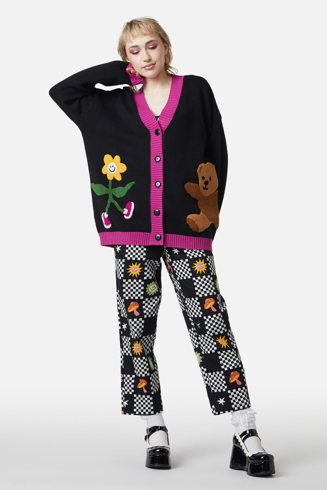Dangerfield - Becoming Friends Fluffy Cardi - black