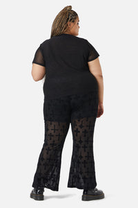 Dangerfield - Curve Eliza Mesh Top - black