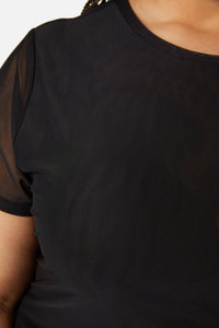 Dangerfield - Curve Eliza Mesh Top - black