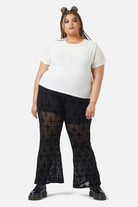 Dangerfield - Curve Eliza Mesh Top - white