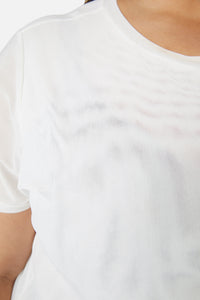 Dangerfield - Curve Eliza Mesh Top - white