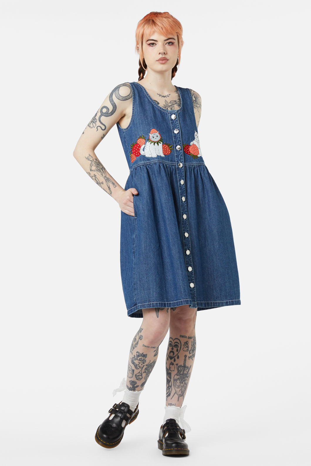 Berry pinafore dress best sale