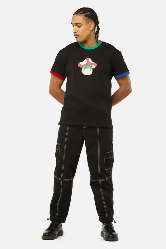 Dangerfield - Little Frog Shroom Cap Tee - black