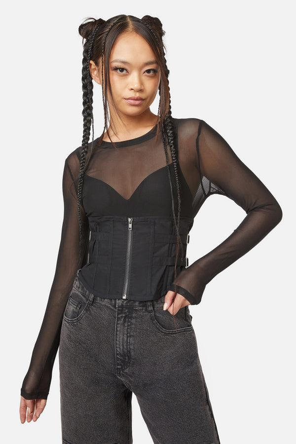 Dangerfield - Field Work Utility Underbust Corset - black