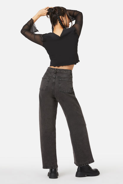 Dangerfield - The Astral Wide Leg Jeans - black