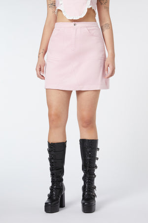 Dangerfield - Dolly Cord Skirt - pink