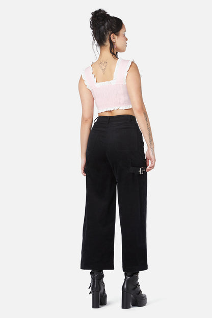 Dangerfield - Dolly Cord Wide Leg Cargo - black