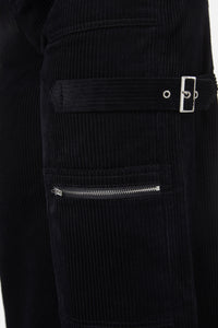 Dangerfield - Dolly Cord Wide Leg Cargo - black