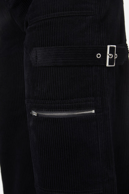 Dangerfield - Dolly Cord Wide Leg Cargo - black