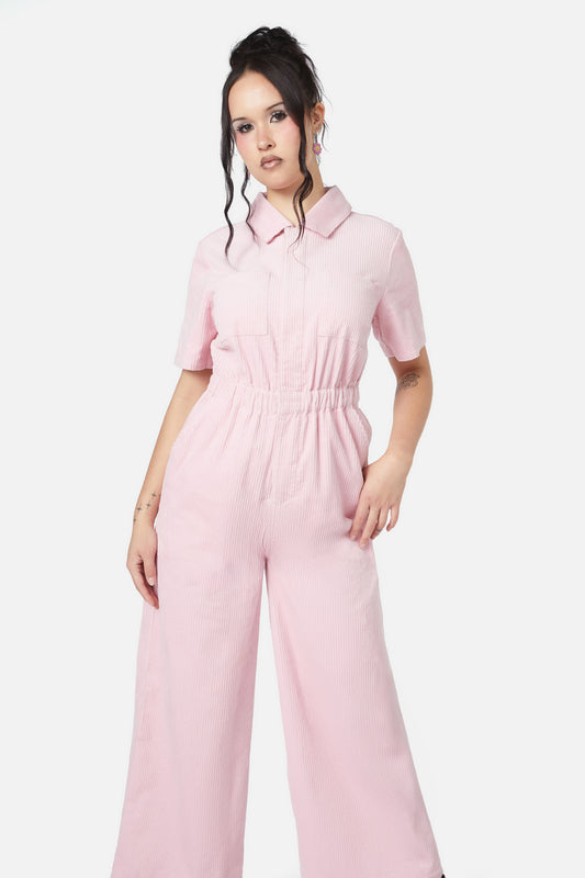 Dangerfield - Dolly Cord Boilersuit - pink