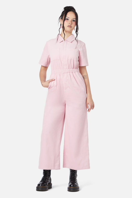Dangerfield - Dolly Cord Boilersuit - pink