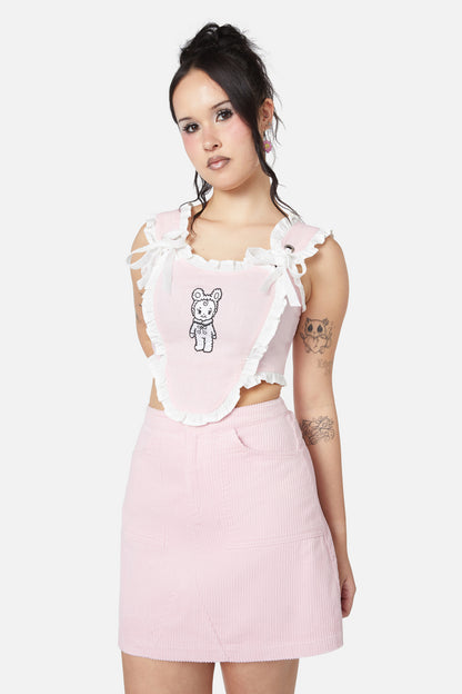 Dangerfield - Bebe Ruffle Corset - pink