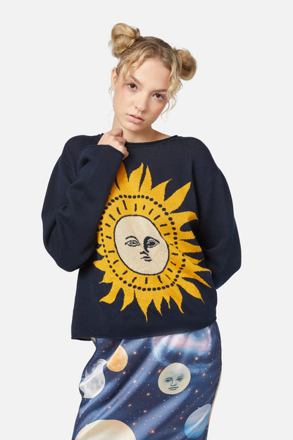 Dangerfield - Sun Placement Knit - navy