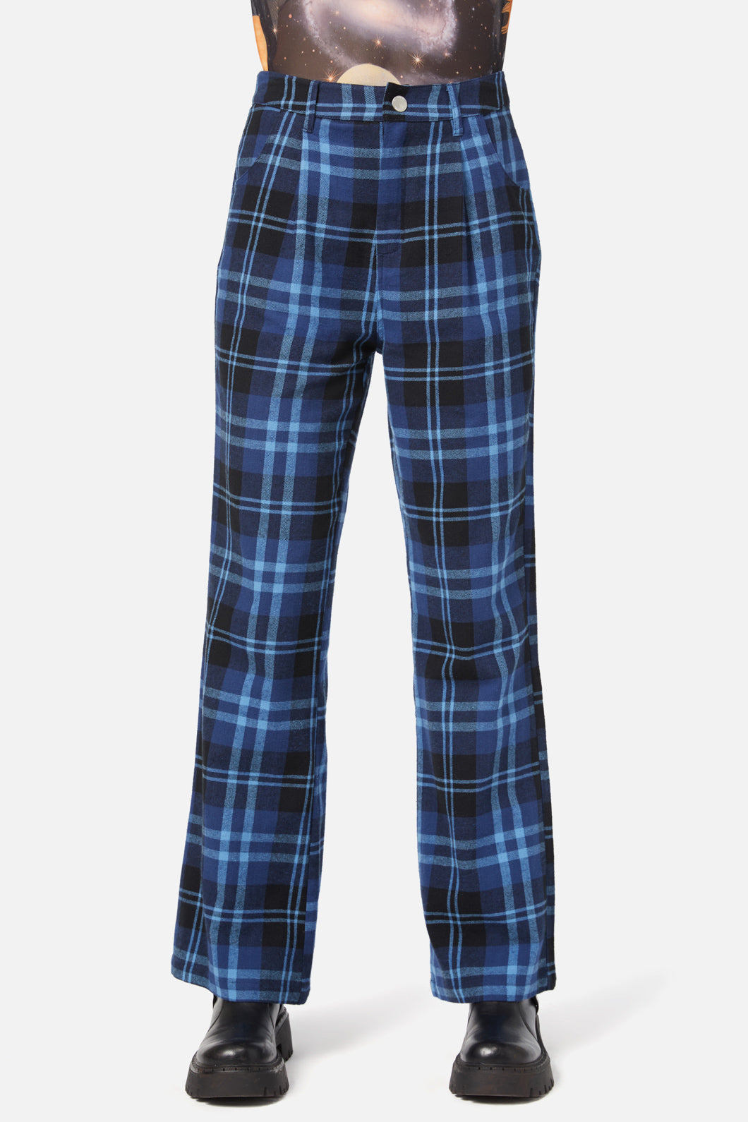 Dangerfield - Moonlit Tartan Pant - navy