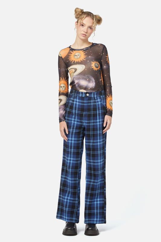 Dangerfield - Moonlit Tartan Pant - navy
