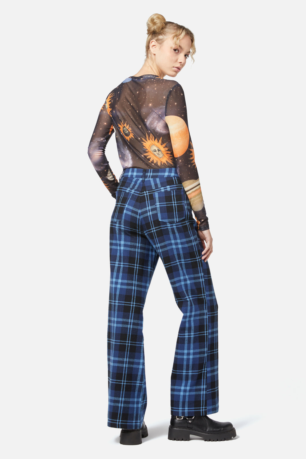 Dangerfield - Moonlit Tartan Pant - navy