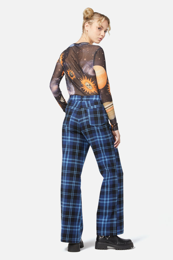 Dangerfield - Moonlit Tartan Pant - navy