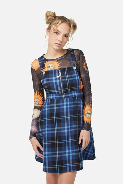 Dangerfield - Moonlit Tartan Pinny - navy