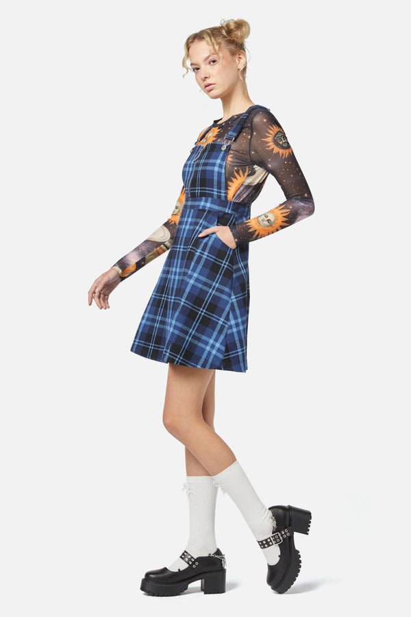 Dangerfield - Moonlit Tartan Pinny - navy