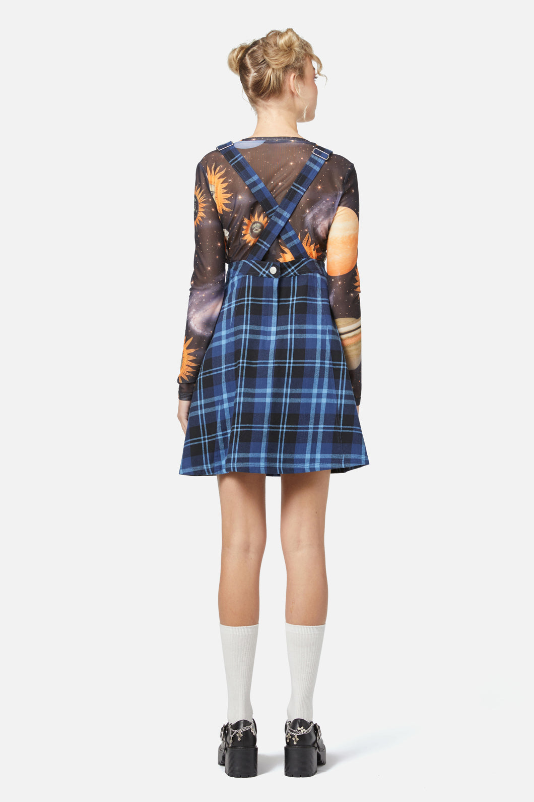 Dangerfield - Moonlit Tartan Pinny - navy