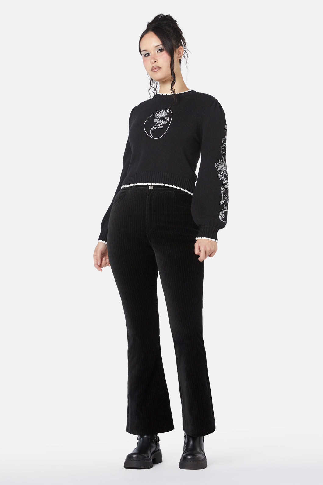 Dangerfield - Still Life Cameo Knit - black