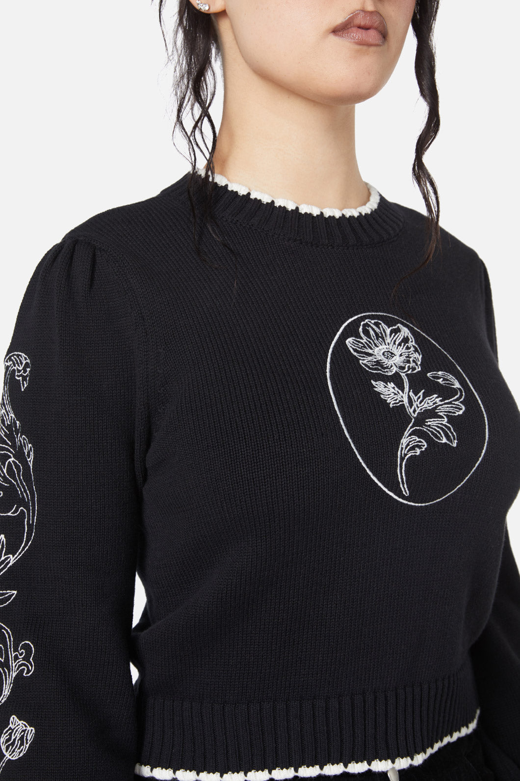 Dangerfield - Still Life Cameo Knit - black
