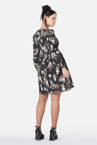 Dangerfield - Memento Mori Printed Dress - black