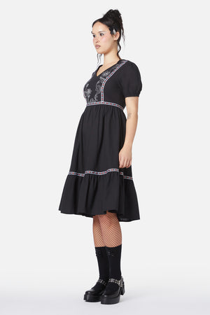 Dangerfield - Still Life Ornate Dress - black