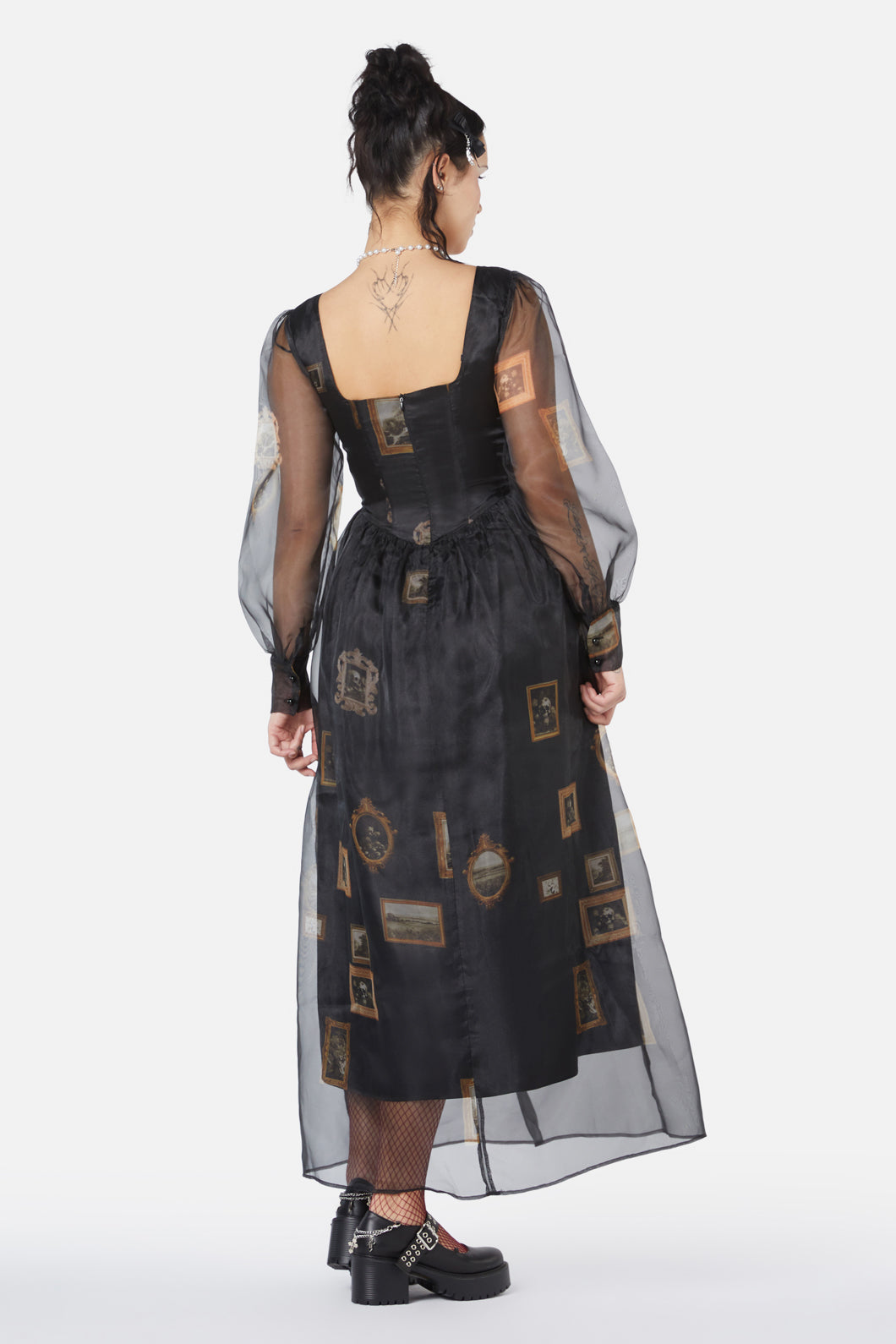 Dangerfield - Requiem Frame Organza Dress - black