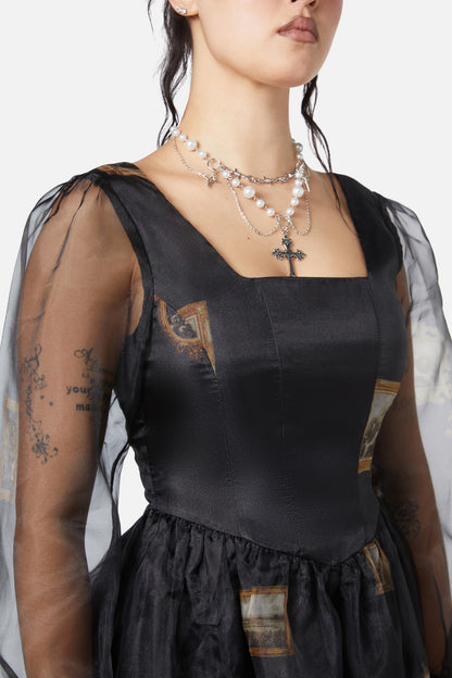 Dangerfield - Requiem Frame Organza Dress - black