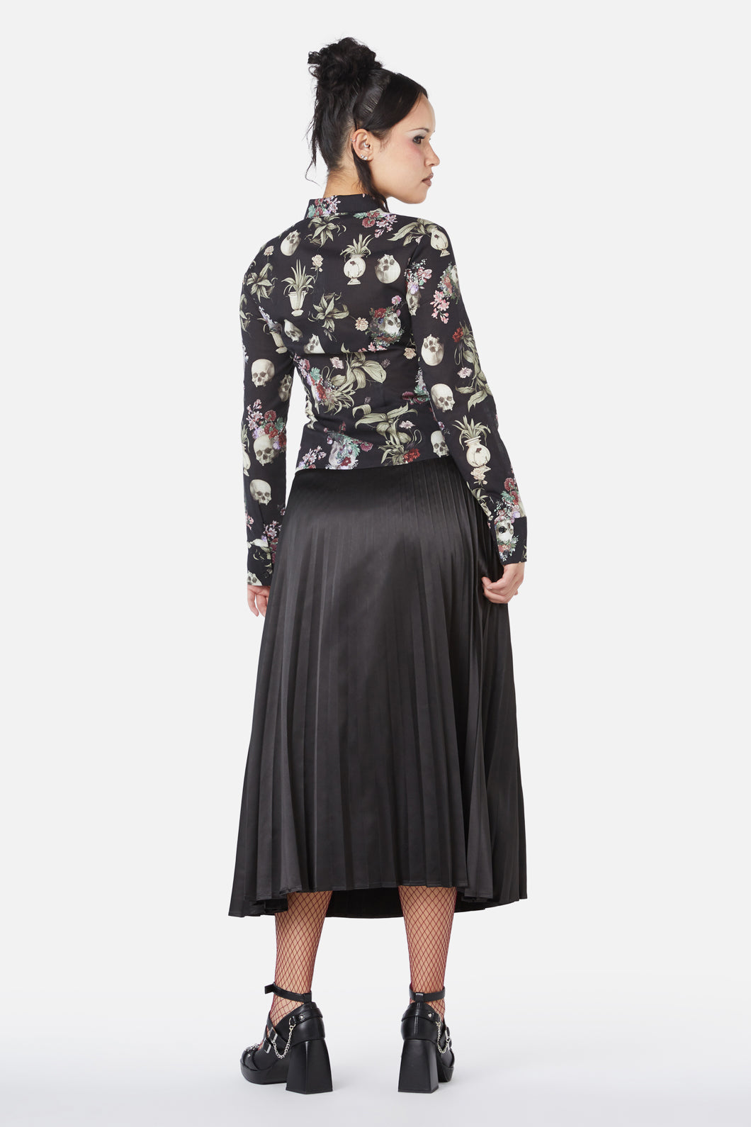 Dangerfield - Memento Mori Printed Blouse - black