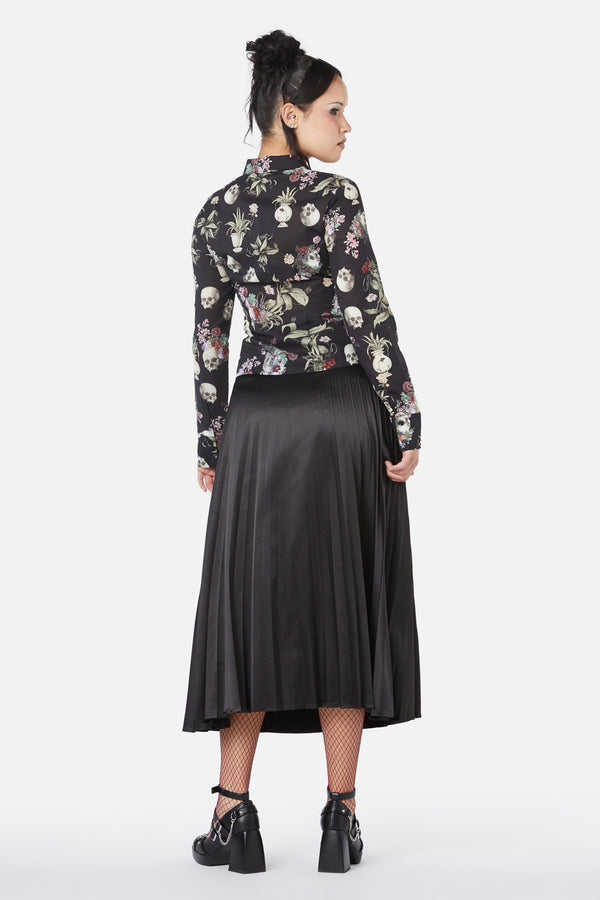 Dangerfield - Memento Mori Printed Blouse - black