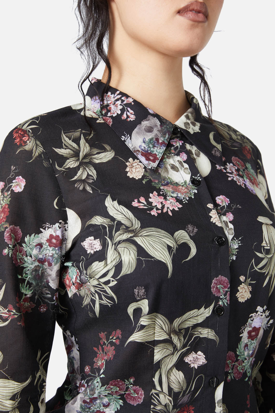 Dangerfield - Memento Mori Printed Blouse - black