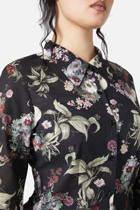 Dangerfield - Memento Mori Printed Blouse - black