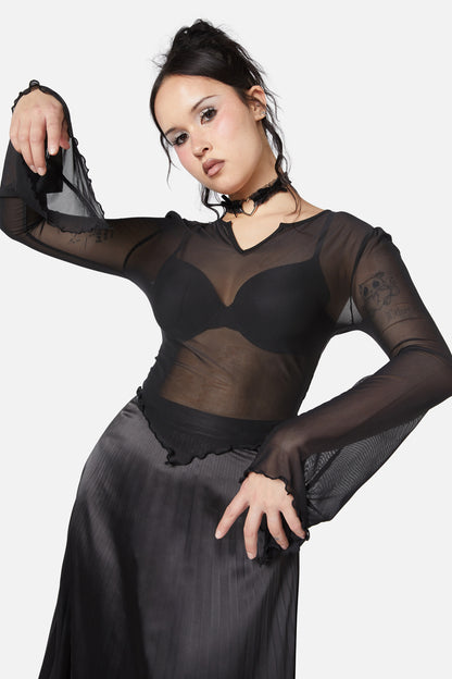 Dangerfield - Elegy Mesh Top - black
