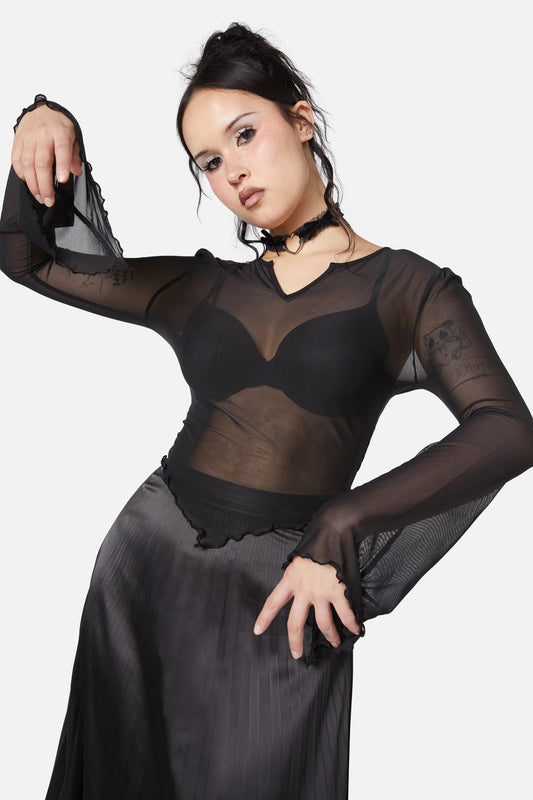 Dangerfield - Elegy Mesh Top - black