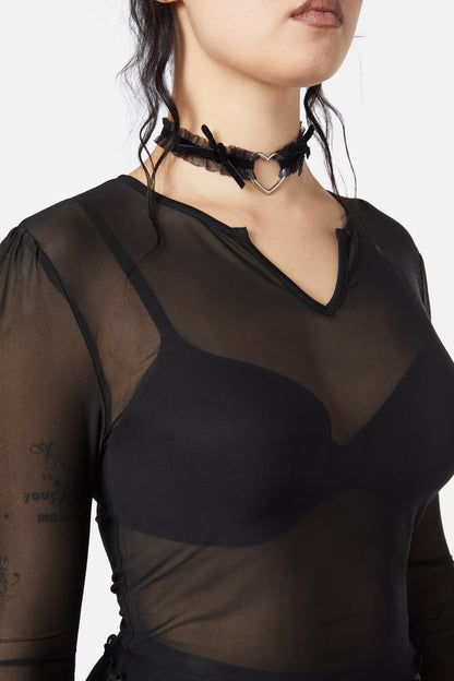 Dangerfield - Elegy Mesh Top - black