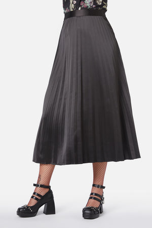 Dangerfield - Elegy Knife Pleat Midi Skirt - black