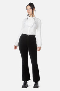 Dangerfield - Elegy Velvet Wide Leg Pants - black