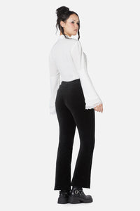 Dangerfield - Elegy Velvet Wide Leg Pants - black