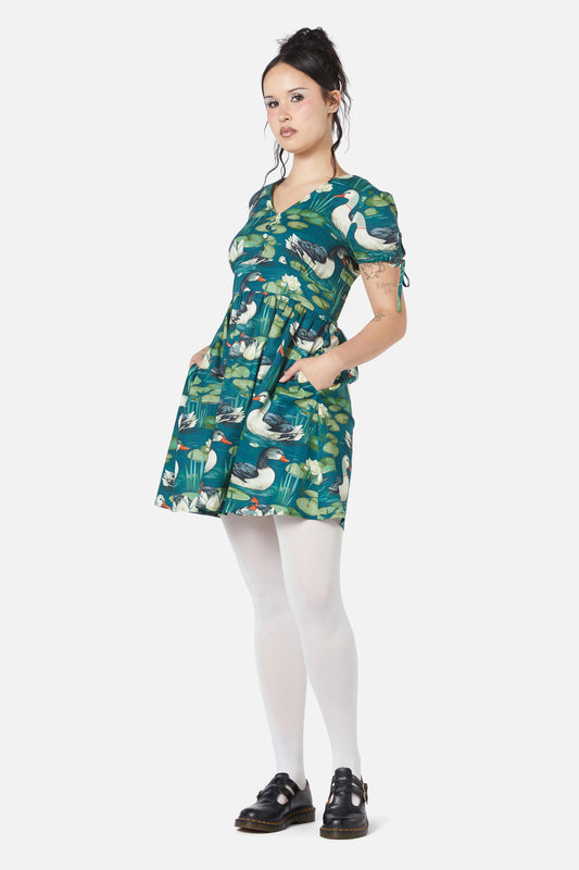 Dangerfield - Duck To Water Dress - blue