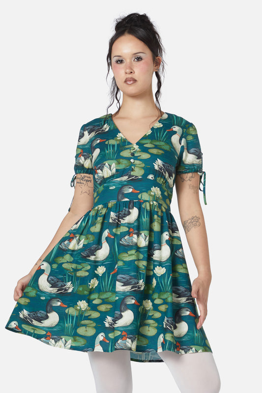 Dangerfield - Duck To Water Dress - blue