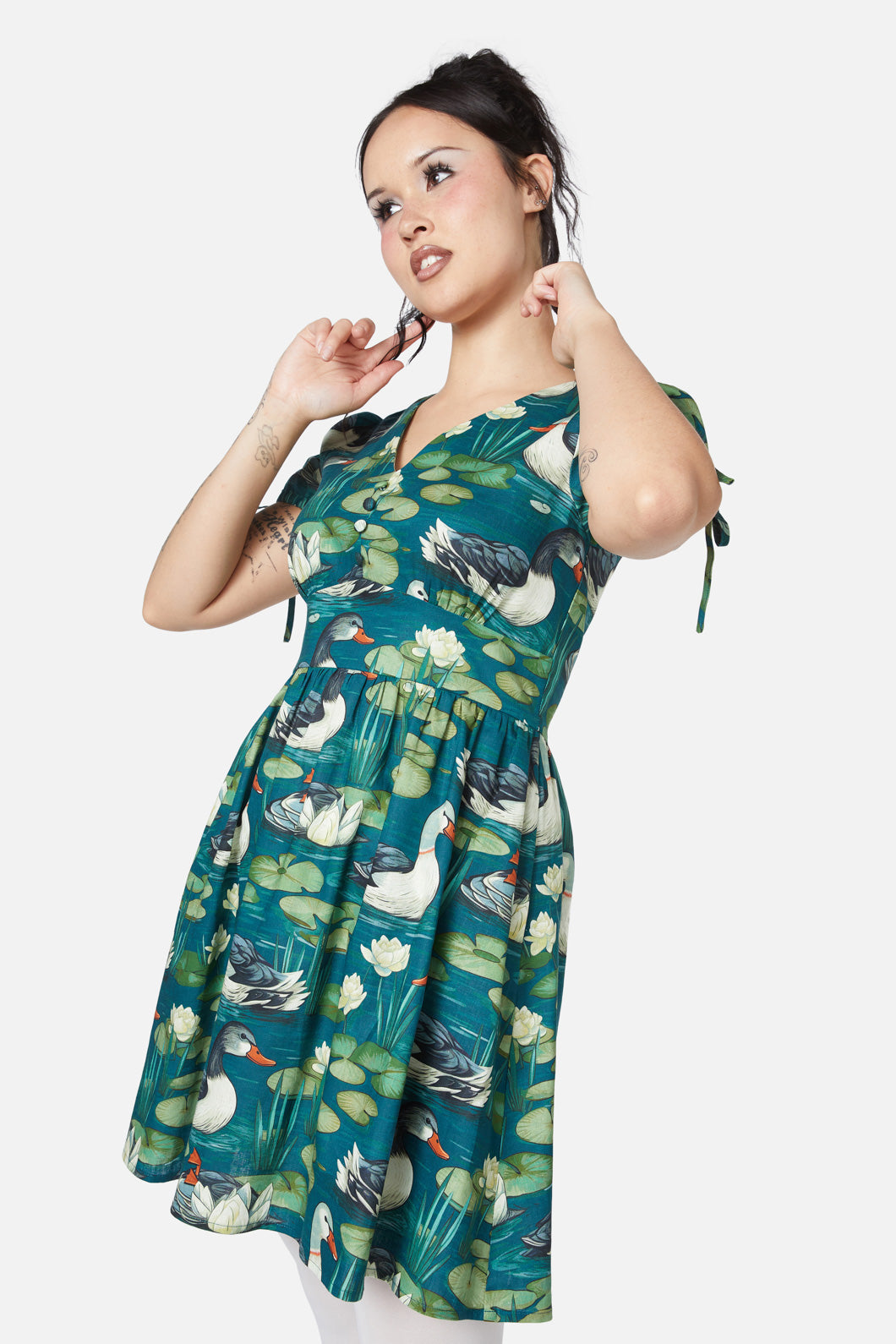 Dangerfield - Duck To Water Dress - blue