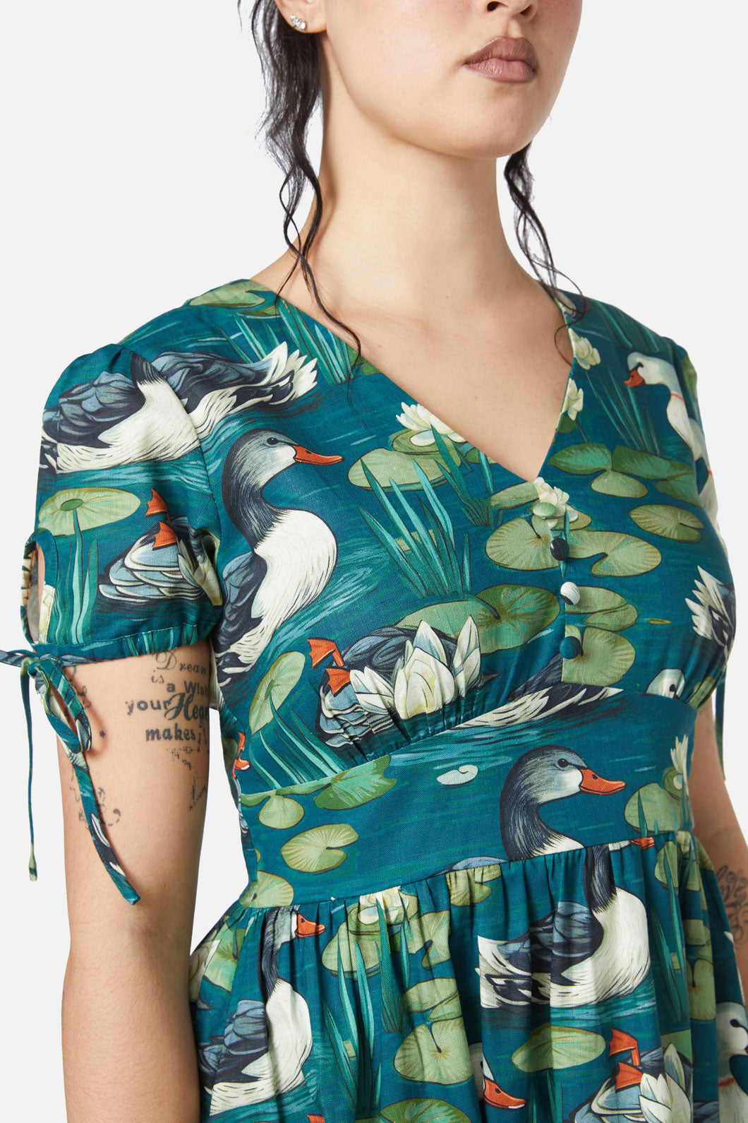 Dangerfield - Duck To Water Dress - blue