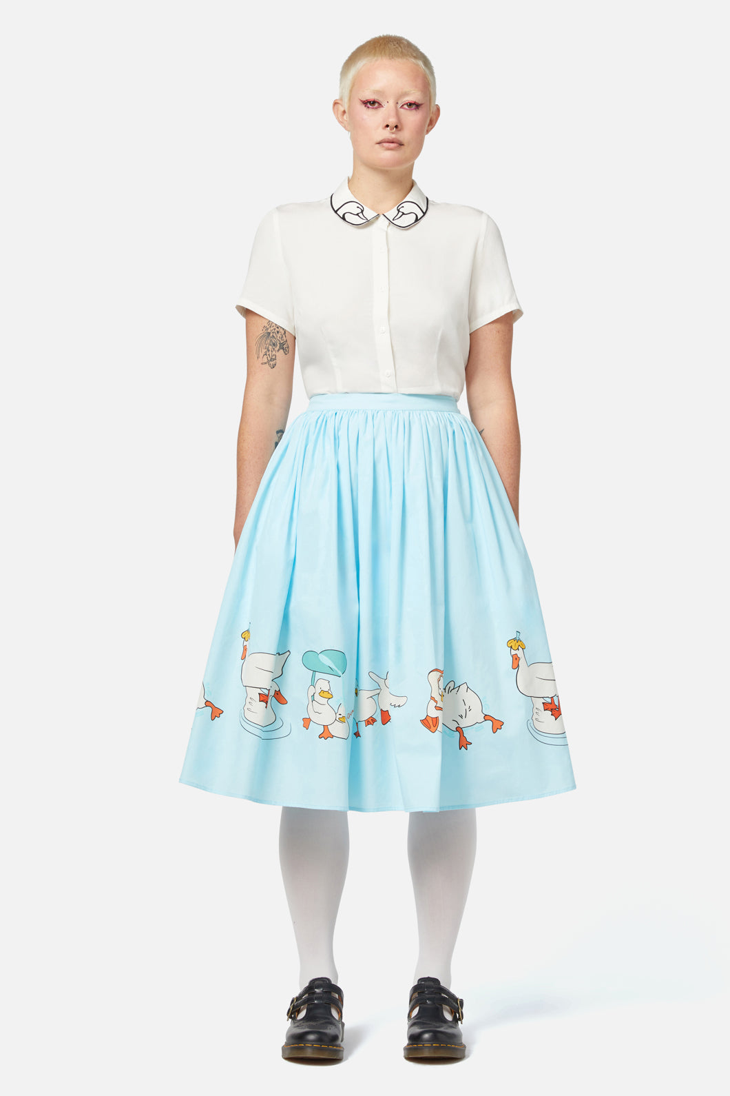 Dangerfield - Splash Skirt - teal