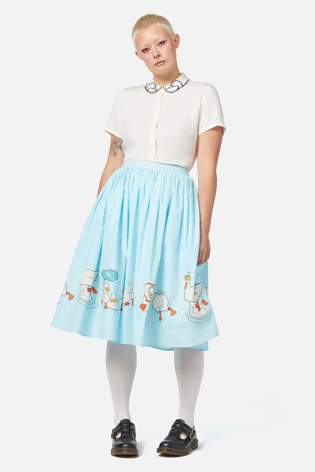 Dangerfield - Splash Skirt - teal