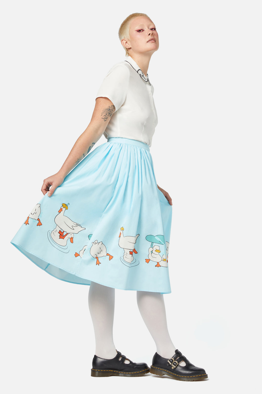 Dangerfield - Splash Skirt - teal