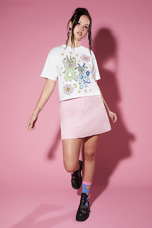 Dangerfield - Twin Flames Tee - white