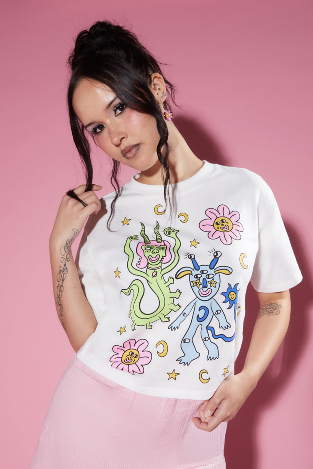 Dangerfield - Twin Flames Tee - white
