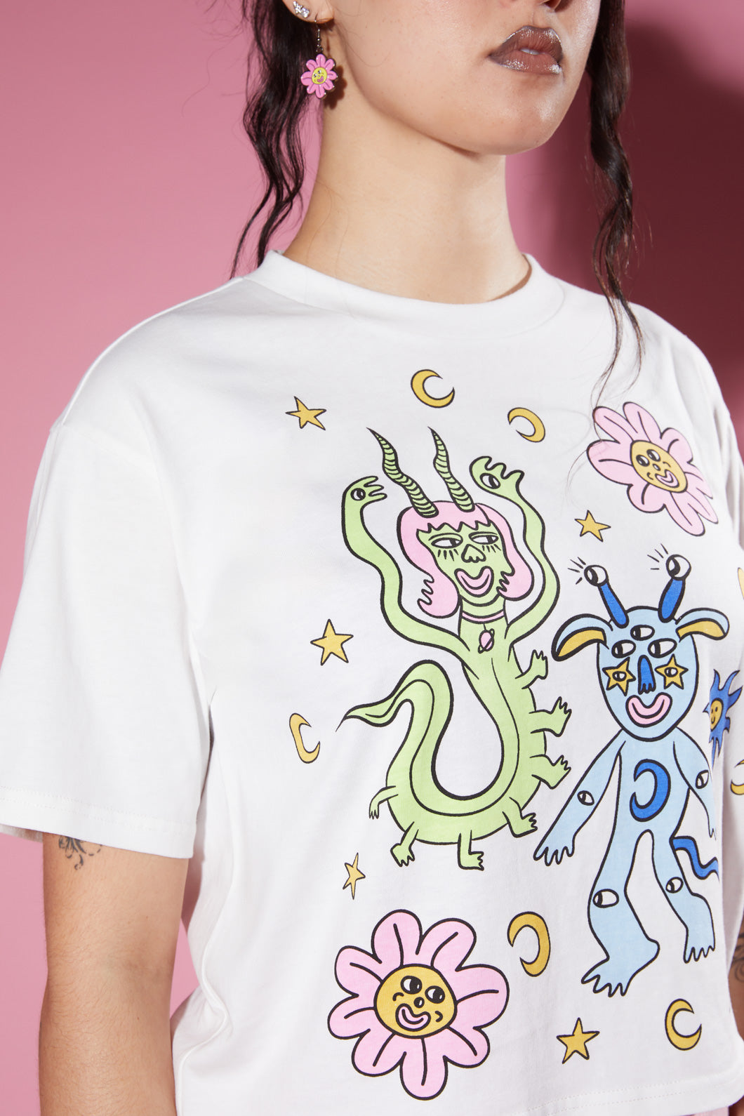 Dangerfield - Twin Flames Tee - white